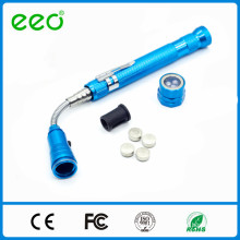 Manufacturer Button Cell Operated 3 led Pick-up telescopic flashlight